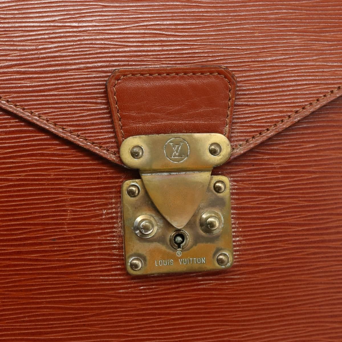 Louis Vuitton Porte-Documents Senateur Bag Epi Leather, Brown, Leather, Clutch