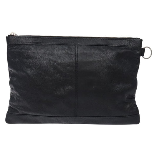 Balenciaga Classic City Clip Pouch Leather, BLACK, LEATHER, Clutche & pouche