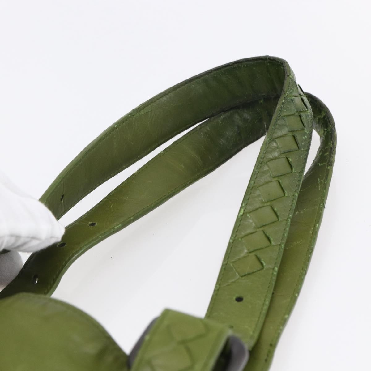 Bottega Veneta Intrecciato Leather, GREEN, LEATHER, Shoulder bag