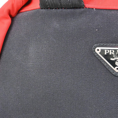 Prada Double Buckle Backpack Tessuto, Red, Nylon, Backpack