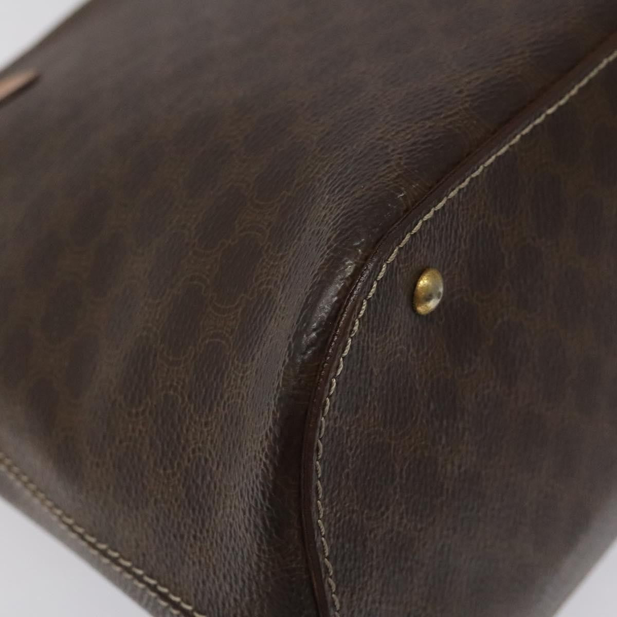 Celine Vintage Macadam Handbag Canvas, BROWN, CANVAS, Handbag