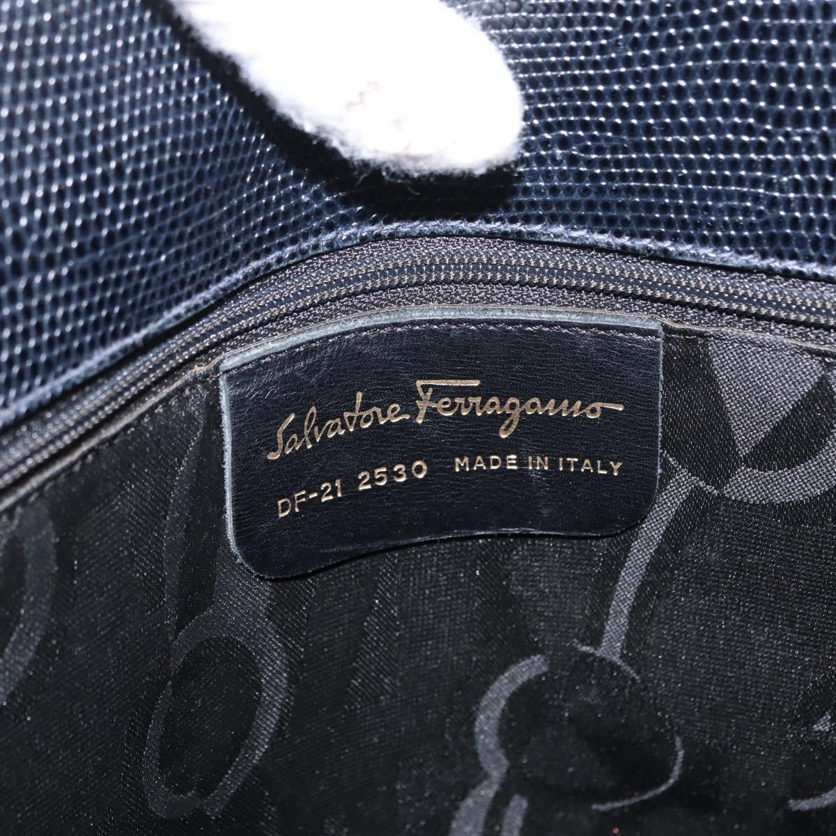 Salvatore Ferragamo Vala tote Leather, NAVY, LEATHER, Tote bag