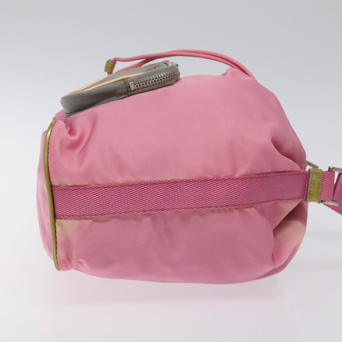 Prada Drawstring Bucket Bag Tessuto, PINK, NYLON, Handbag