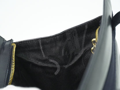 Salvatore Ferragamo Vara shoulder Bag Leather, BLACK, LEATHER, Shoulder bag