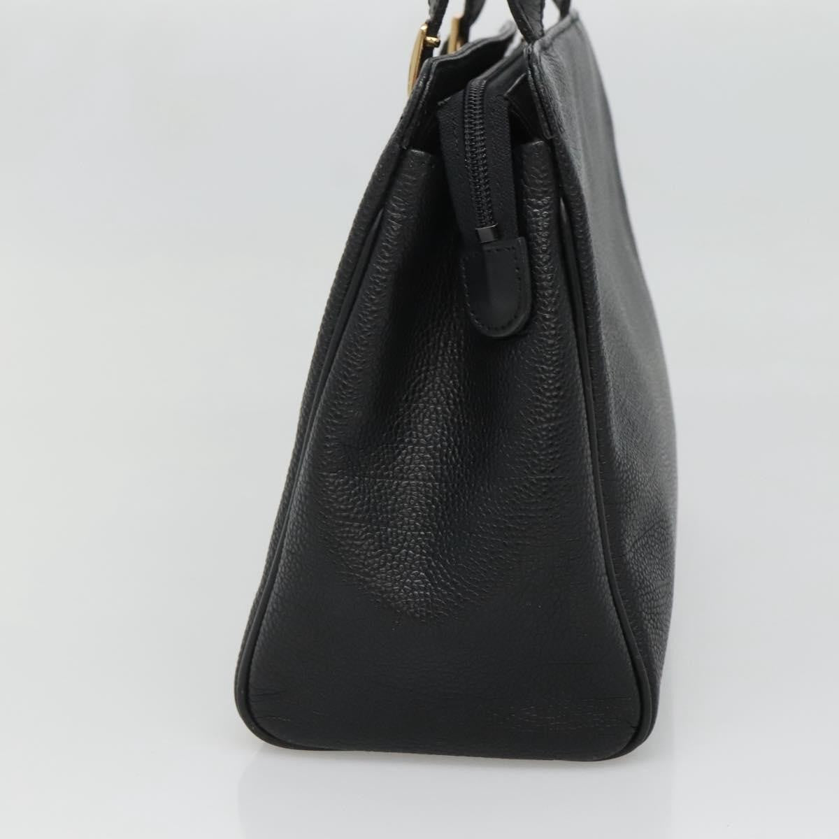 Burberry Vintage Handbag Leather, BLACK, LEATHER, Handbag