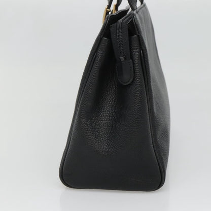 Burberry Vintage Handbag Leather, BLACK, LEATHER, Handbag