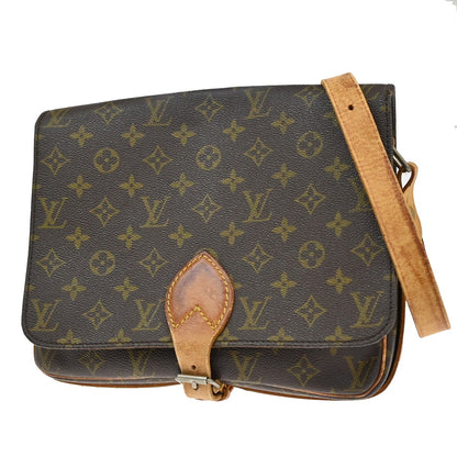 Louis Vuitton Cartouchiere Handbag Monogram Canvas, BROWN, CANVAS, Shoulder bag