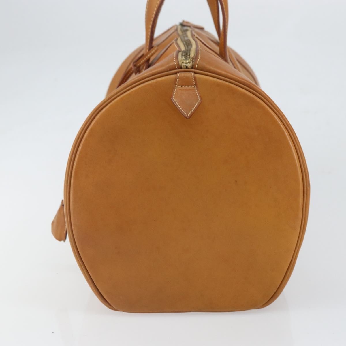 Hermes Vintage Convertible Boston Bag Leather, BROWN, LEATHER, Travel bag