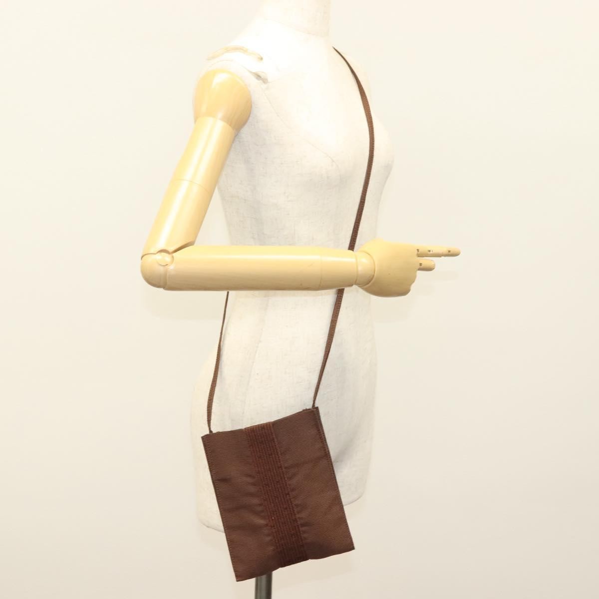 Hermes Herline Crossbody Canvas, BROWN, CANVAS, Crossbody bag