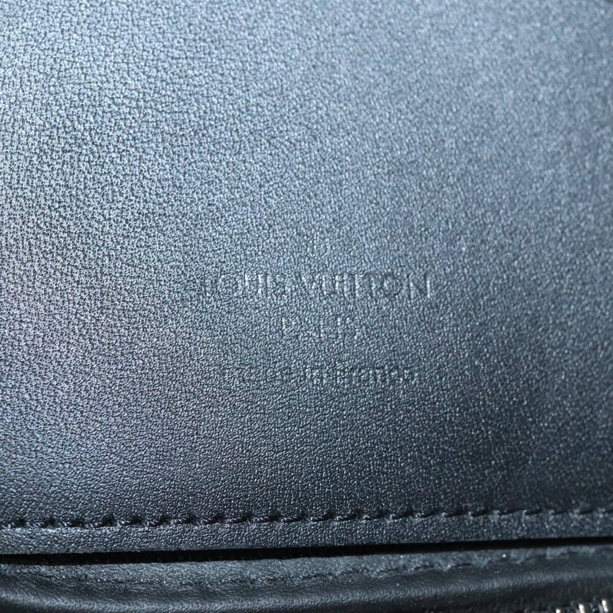 Louis Vuitton Double Phone Pouch Reverse Monogram Eclipse Canvas, GRAY, CANVAS, Tech accessory