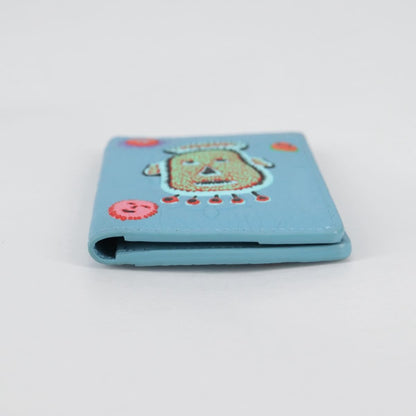 Louis Vuitton pocket organizer Leather, BLUE, LEATHER, Card Holders