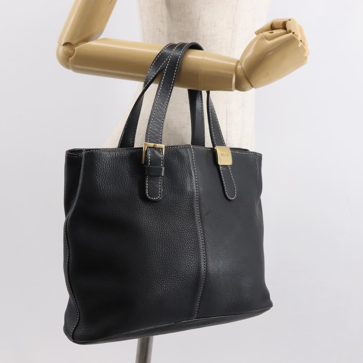 Burberry Vintage Handbag Leather, BLACK, LEATHER, Handbag