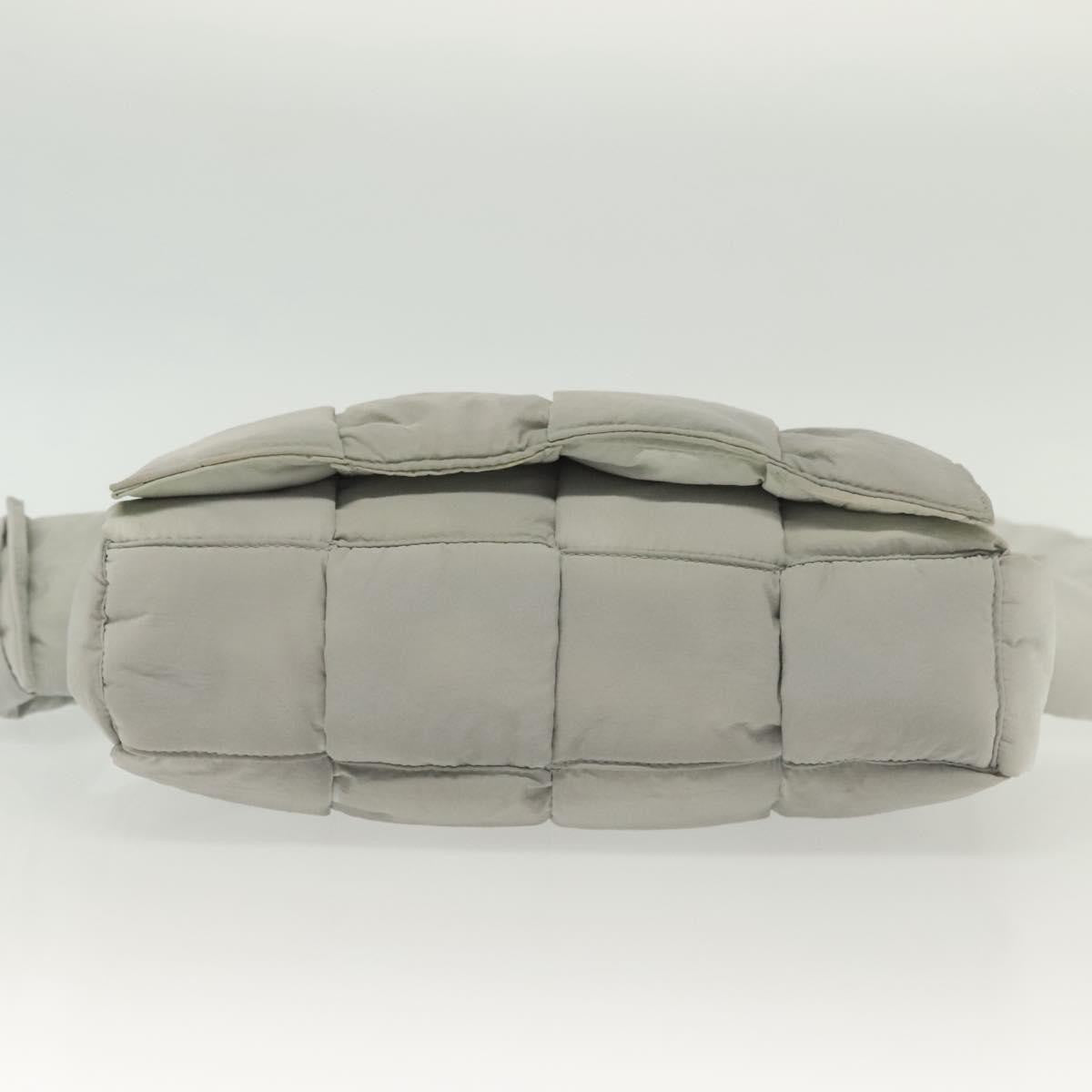 Bottega Veneta Padded Tech Cassette Crossbody Bag Intrecciato Nylon, GRAY, NYLON, Crossbody bag