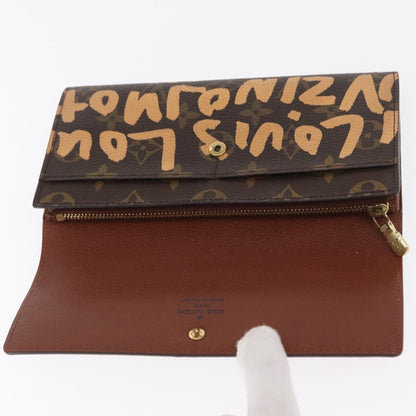 Louis Vuitton Vintage Sarah Wallet Monogram Canvas, ORANGE, CANVAS, Wallets