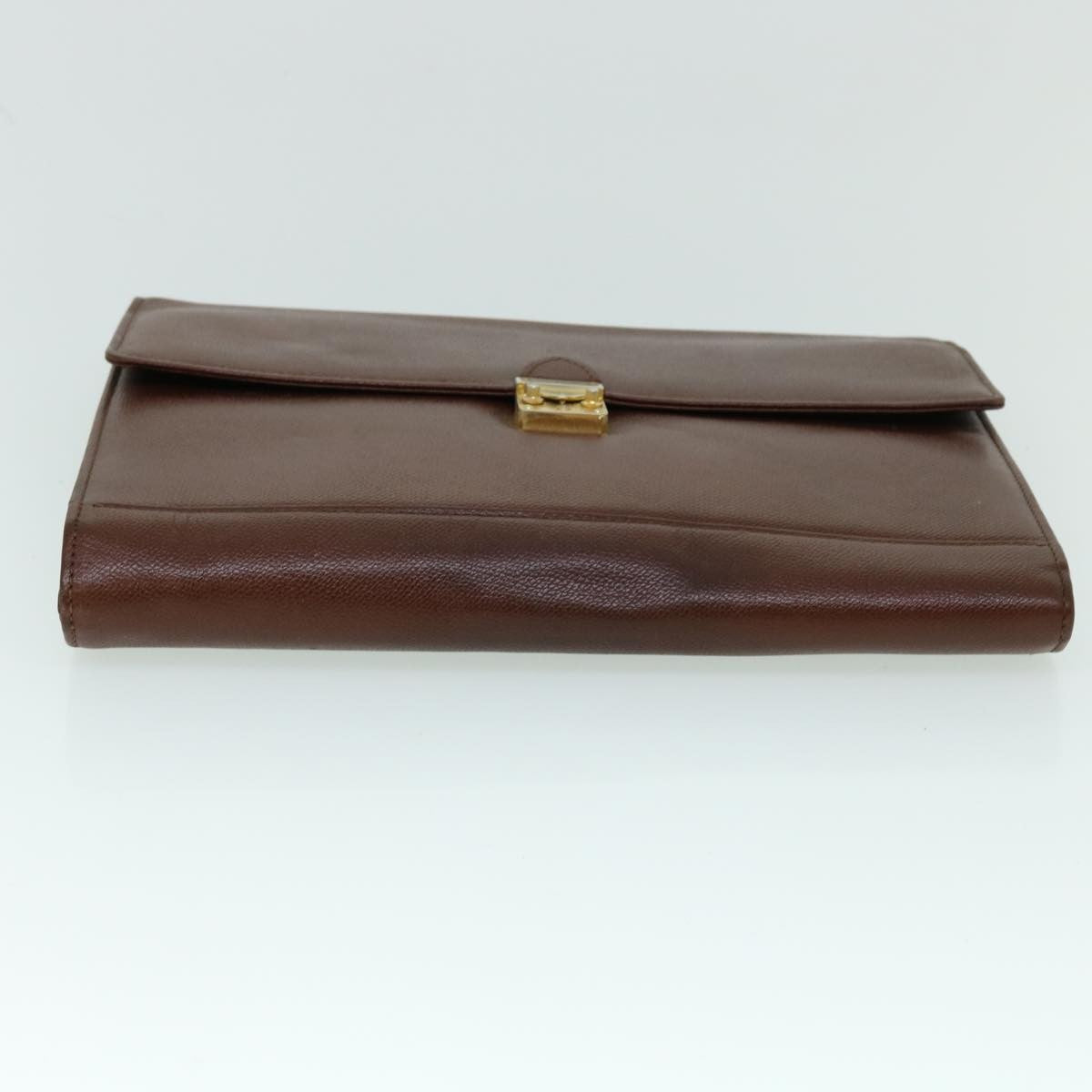 Saint Laurent Vintage Flap Document Holder Leather, BROWN, LEATHER, Briefcase