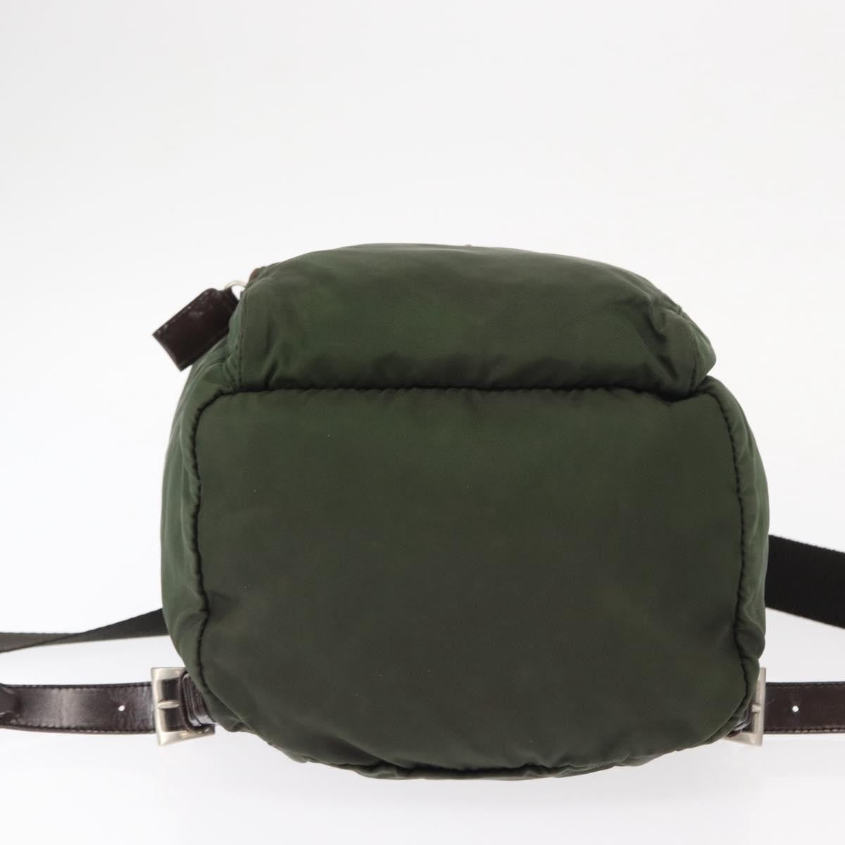 Prada Front Pocket Backpack Tessuto, Khaki, Nylon, Backpack