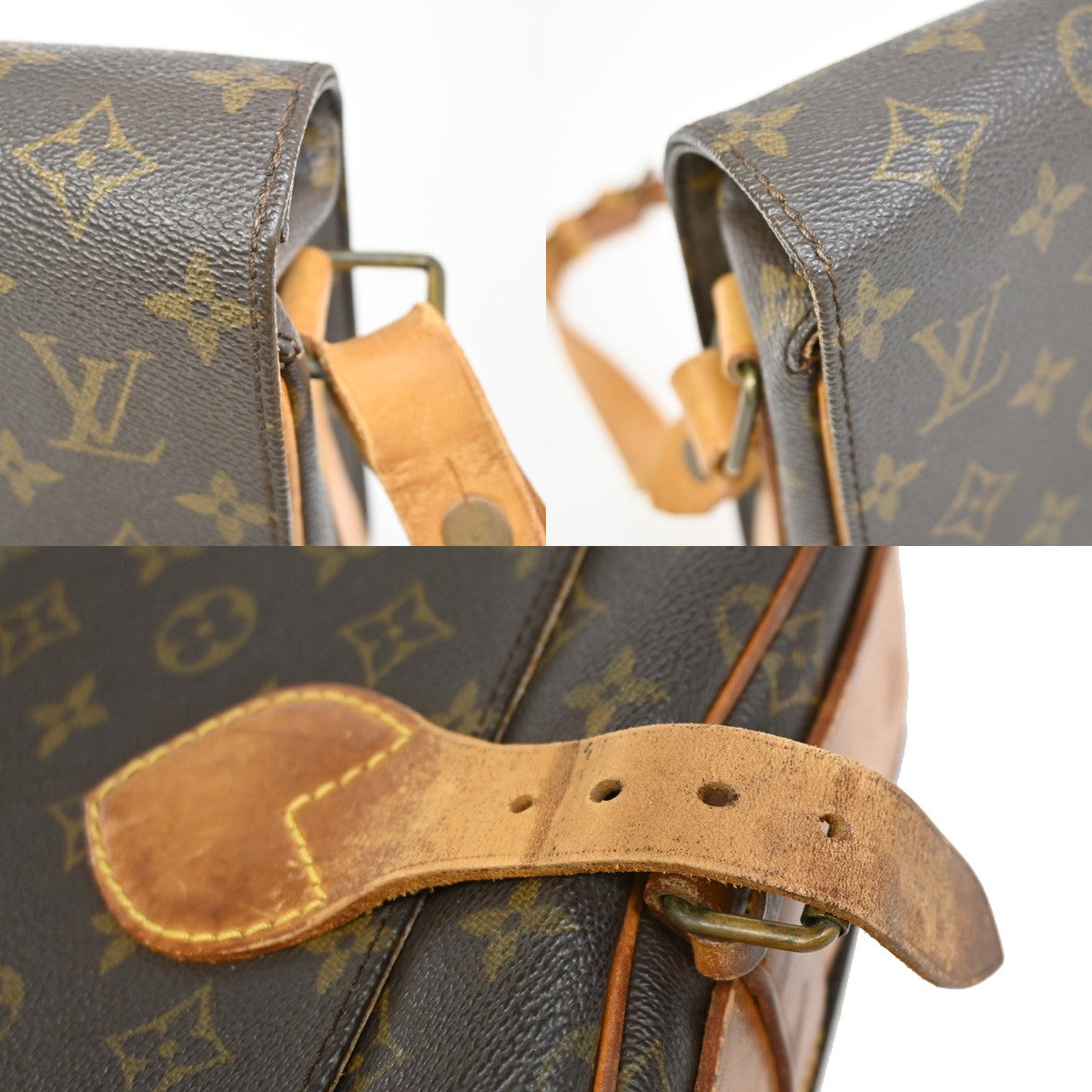 Louis Vuitton Cartouchiere Handbag Monogram Canvas, BROWN, CANVAS, Shoulder bag