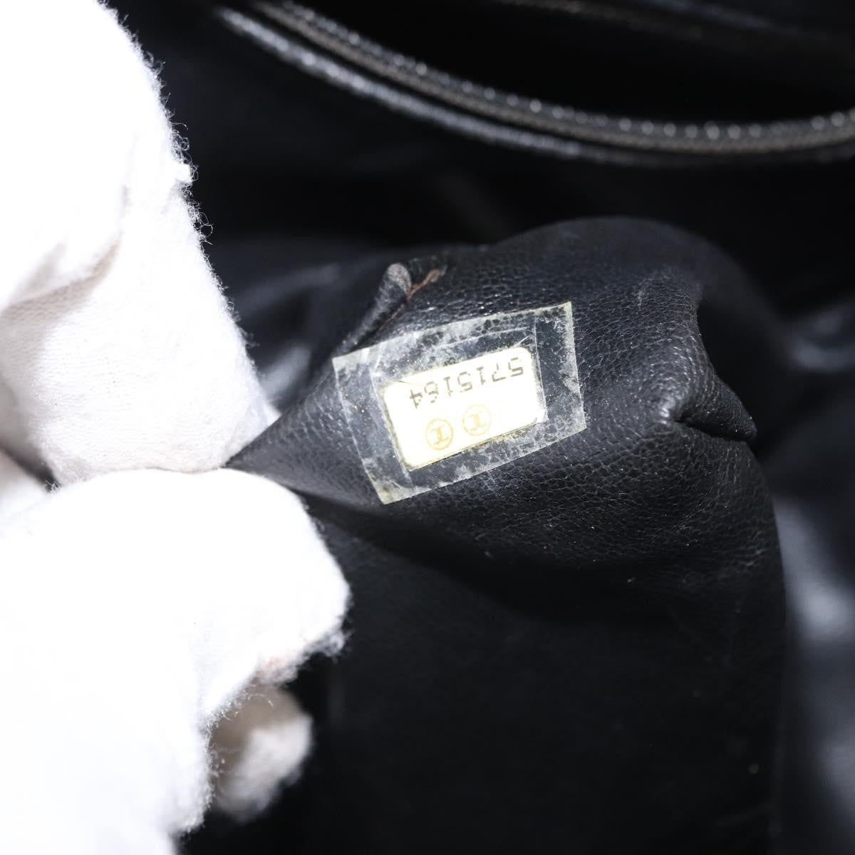 Chanel Chain Tote Leather, Black, Leather, Handbag