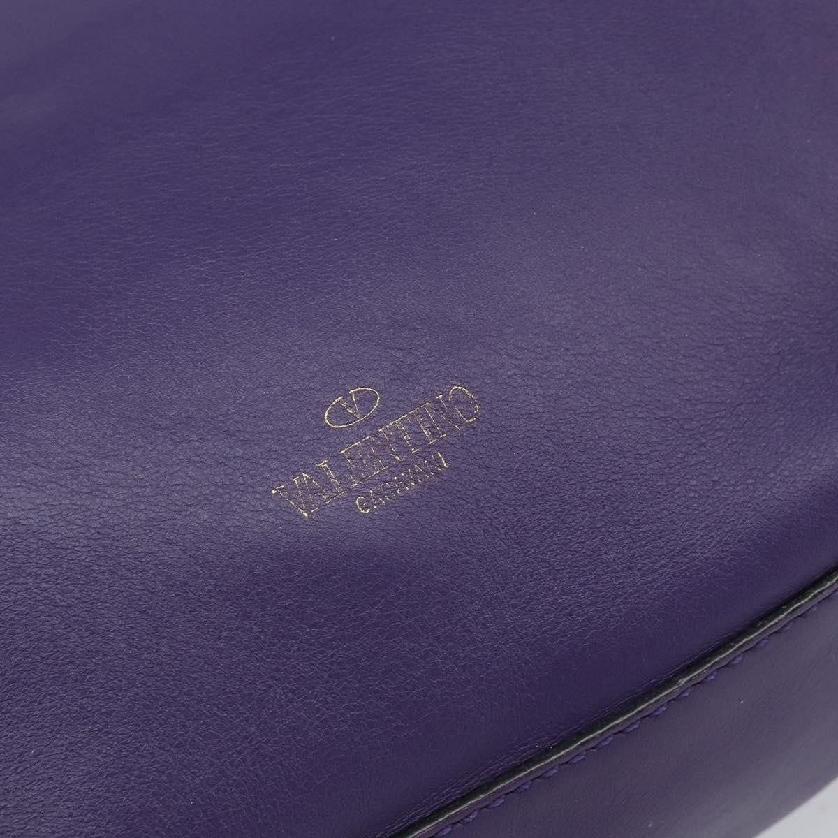 Valentino Garavani Rockstud Tote Rigid Leather, PURPLE, LEATHER, Tote bag