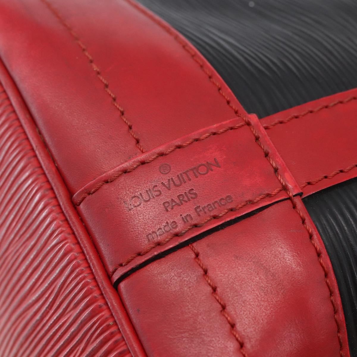 Louis Vuitton Bicolor Noe Handbag Epi Leather, BLACK, LEATHER, Handbag