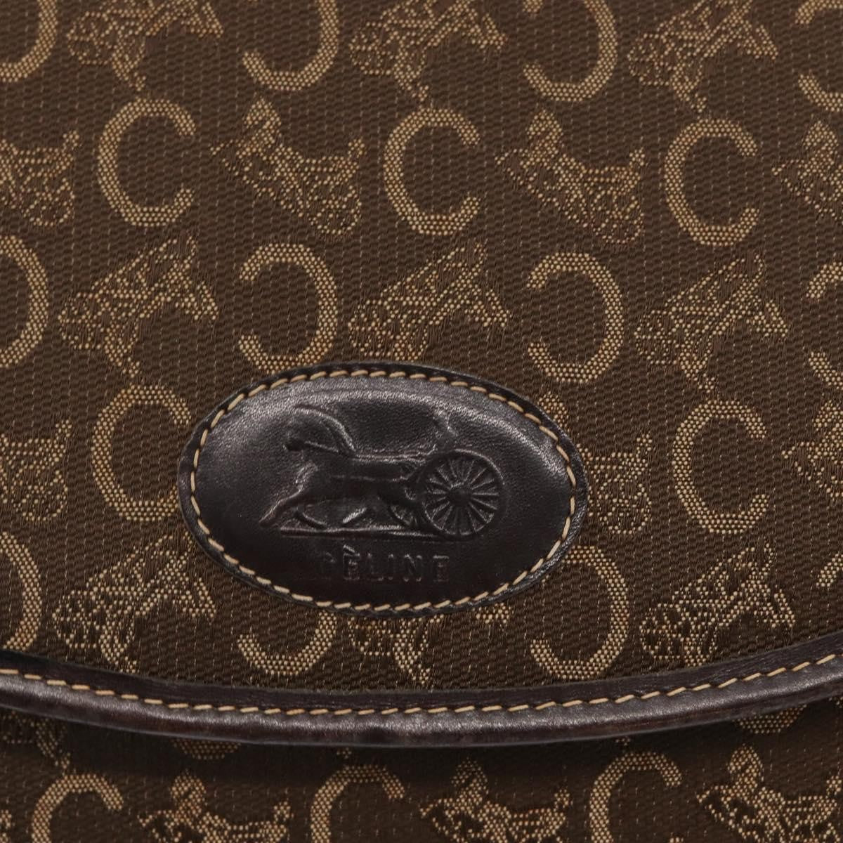 Celine C Sulky Shoulder bag Canvas, BROWN, CANVAS, Shoulder bag