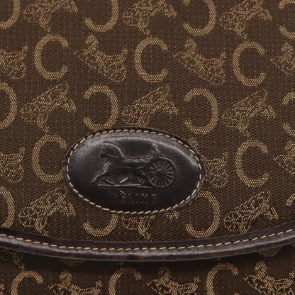 Celine C Sulky Shoulder bag Canvas, BROWN, CANVAS, Shoulder bag