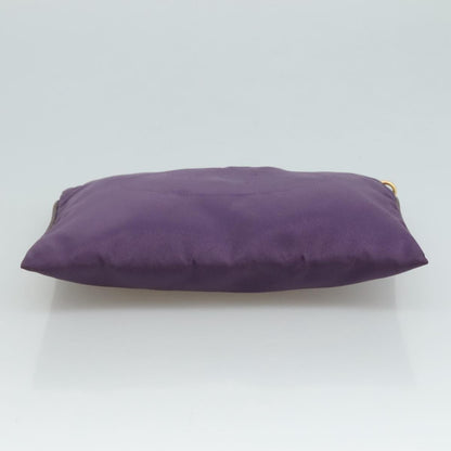 Prada Logo Zip Pouch Tessuto, PURPLE, NYLON, Clutche & pouche