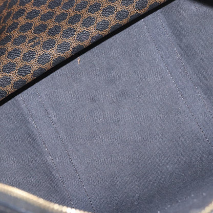 Celine Vintage Duffle Bag Macadam Coated Canvas, Black, Canvas, Handbag