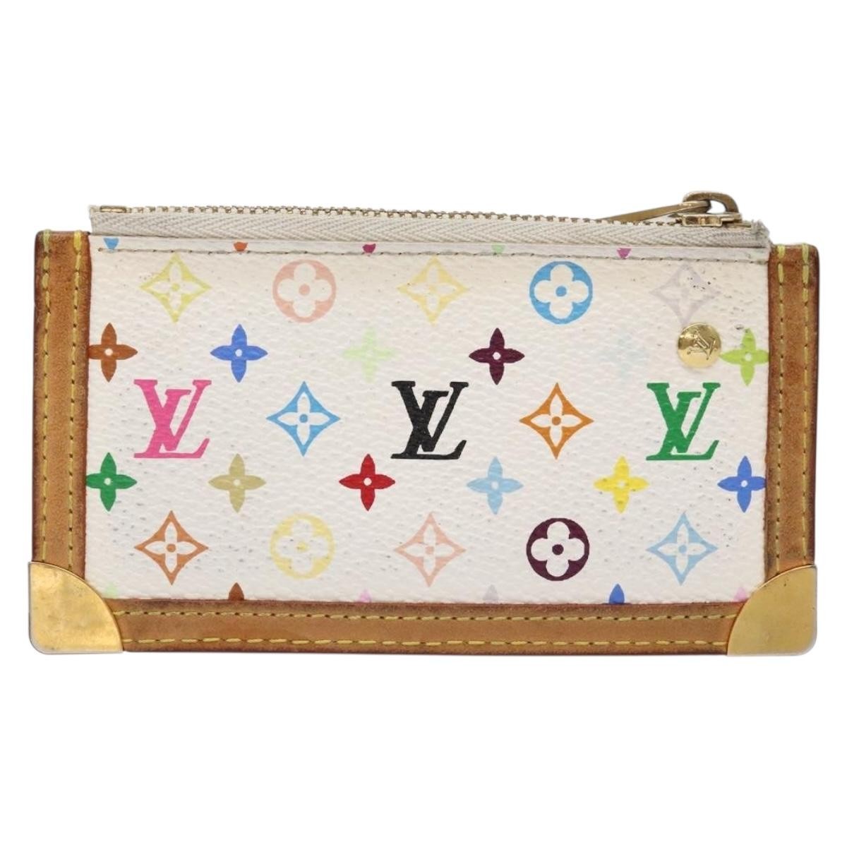 Louis Vuitton Pochette Clés Monogram Canvas, WHITE, CANVAS, Wallets