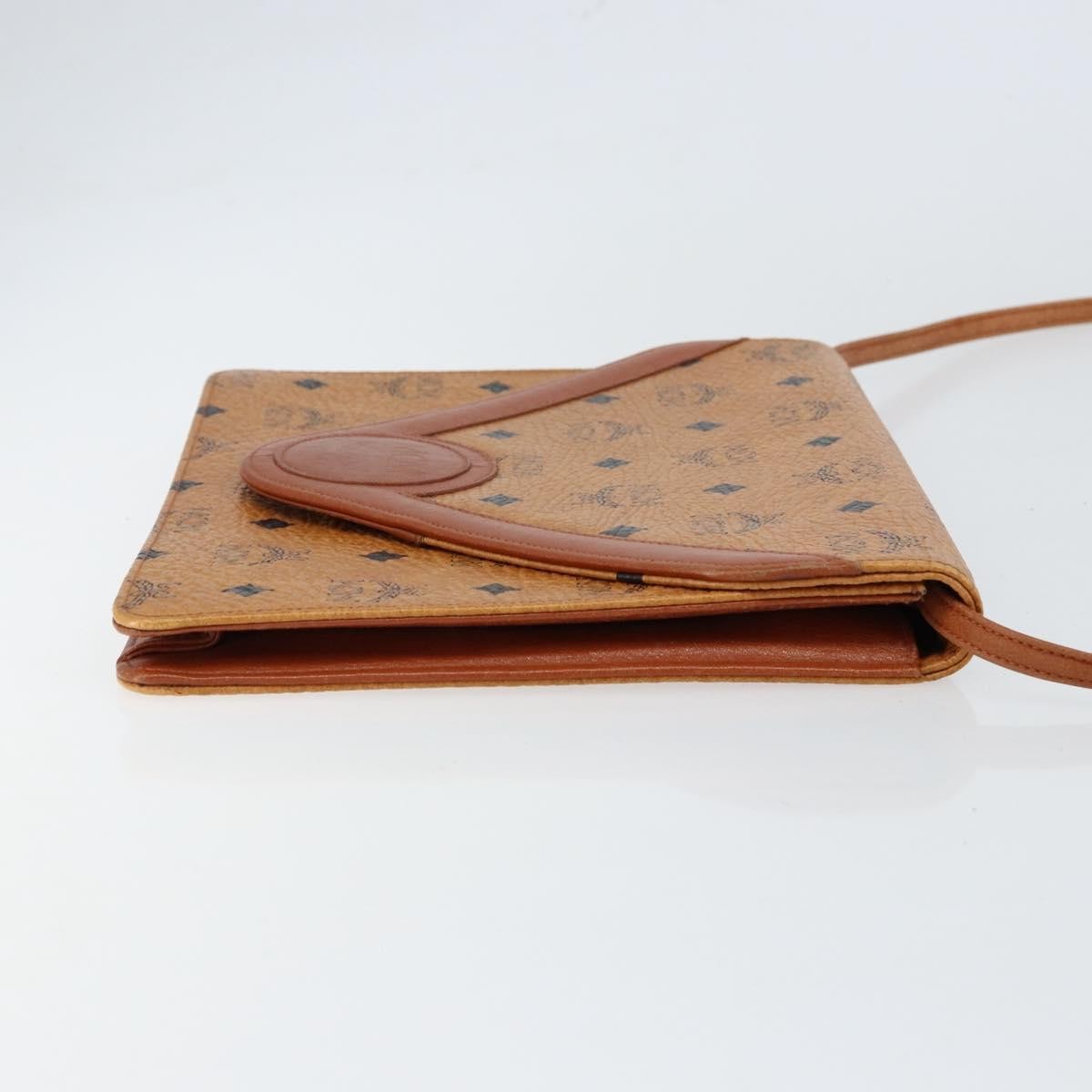MCM Visetos Shoulder bag Canvas and Leather, BROWN, CANVAS, Shoulder bag