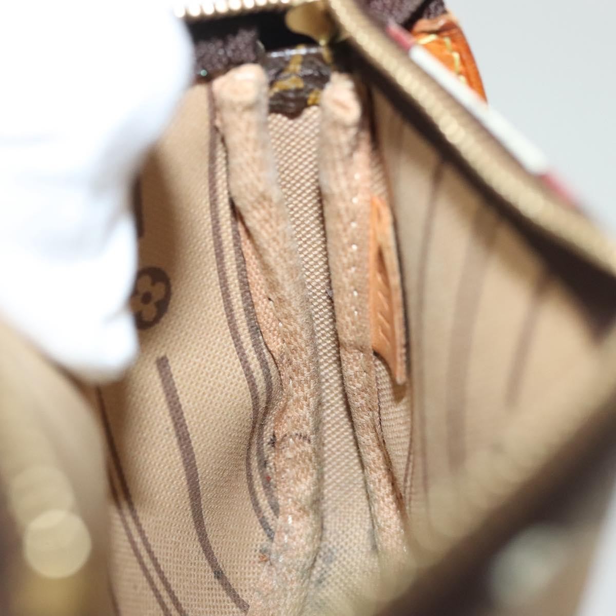 Louis Vuitton Pochette Accessoires Monogram Canvas, BROWN, CANVAS, Clutche & pouche