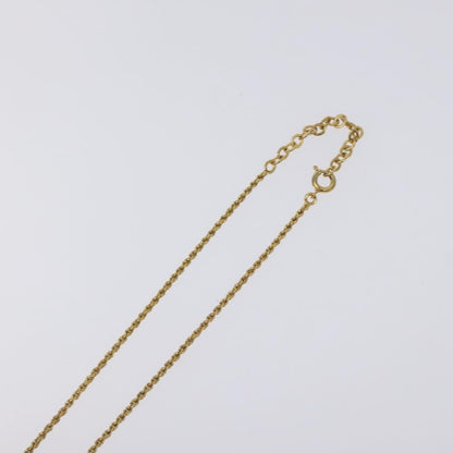 Christian Dior Vintage Logo Round Pendant Necklace Metal, GOLD, METAL, Necklace