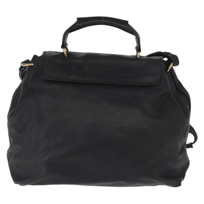 Chloe Elsie Convertible Satchel Leather, BLACK, LEATHER, Handbag
