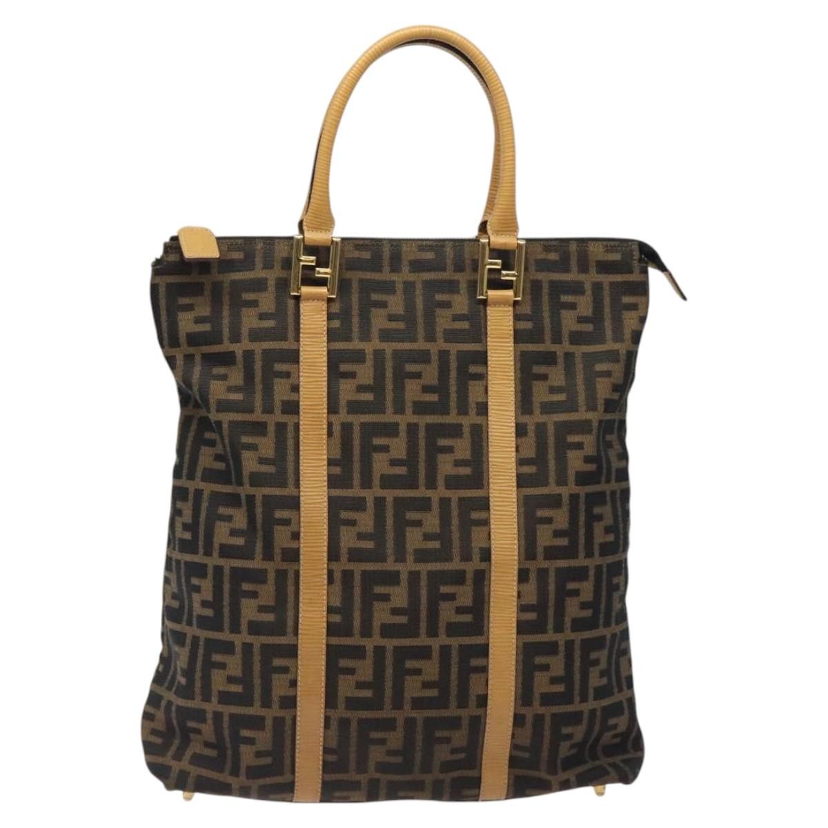 Fendi Vintage Top Handle Bag Zucca canvas, BLACK, CANVAS, Tote bag