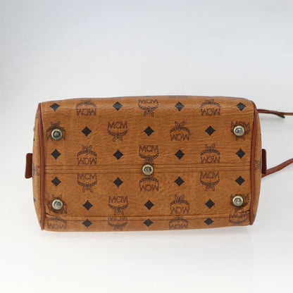 MCM Visetos logogramme Handbag Canvas and Leather, BROWN, CANVAS, Handbag