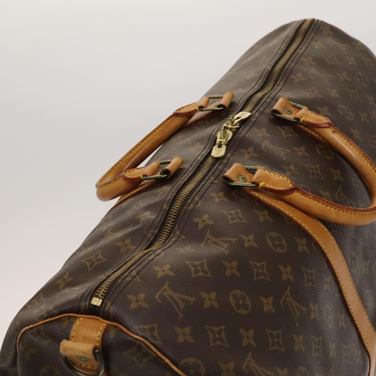 Louis Vuitton Keepall Bandouliere Bag Monogram Canvas, BROWN, CANVAS, Travel bag
