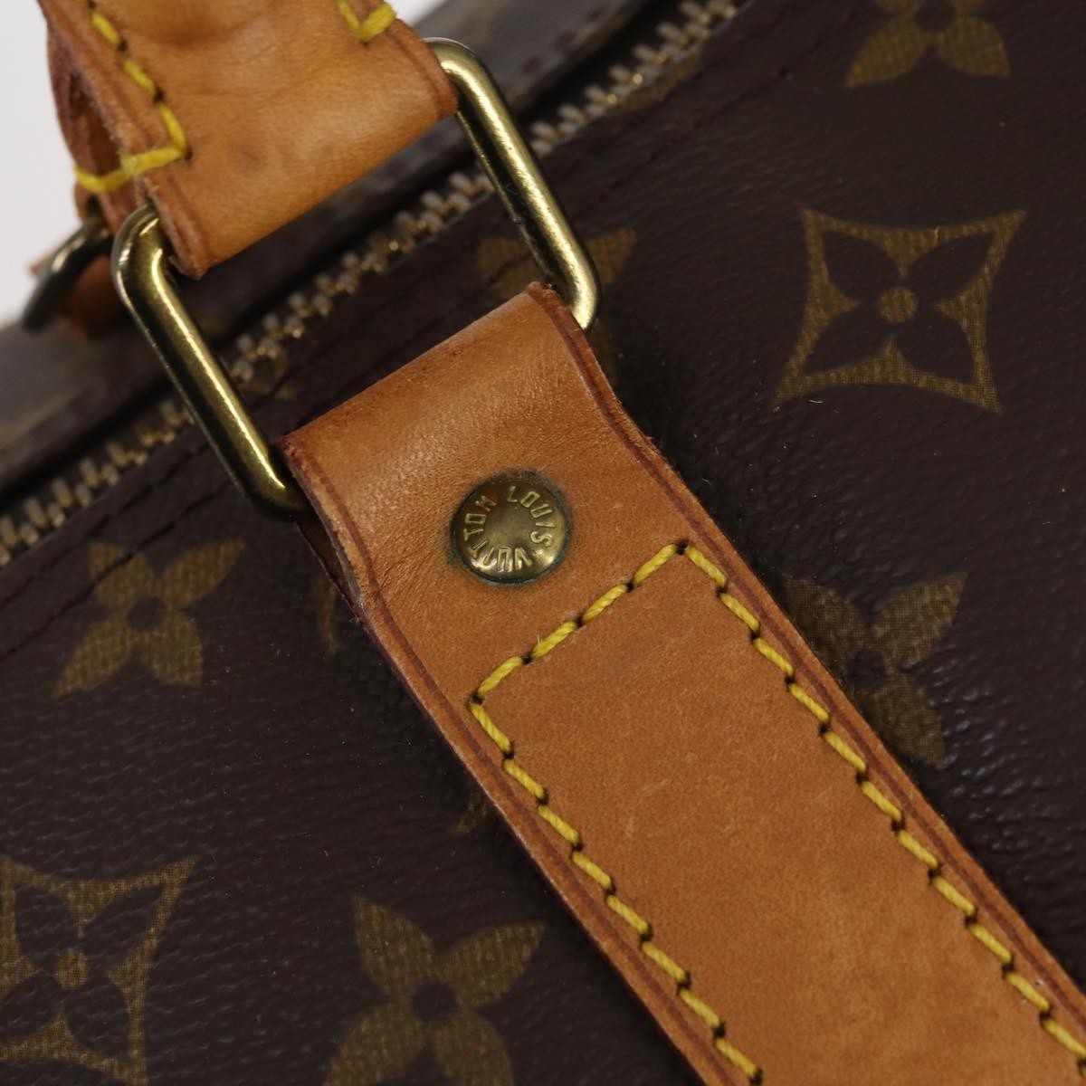 Louis Vuitton Keepall Bag Monogram Canvas, BROWN, CANVAS, Travel bag