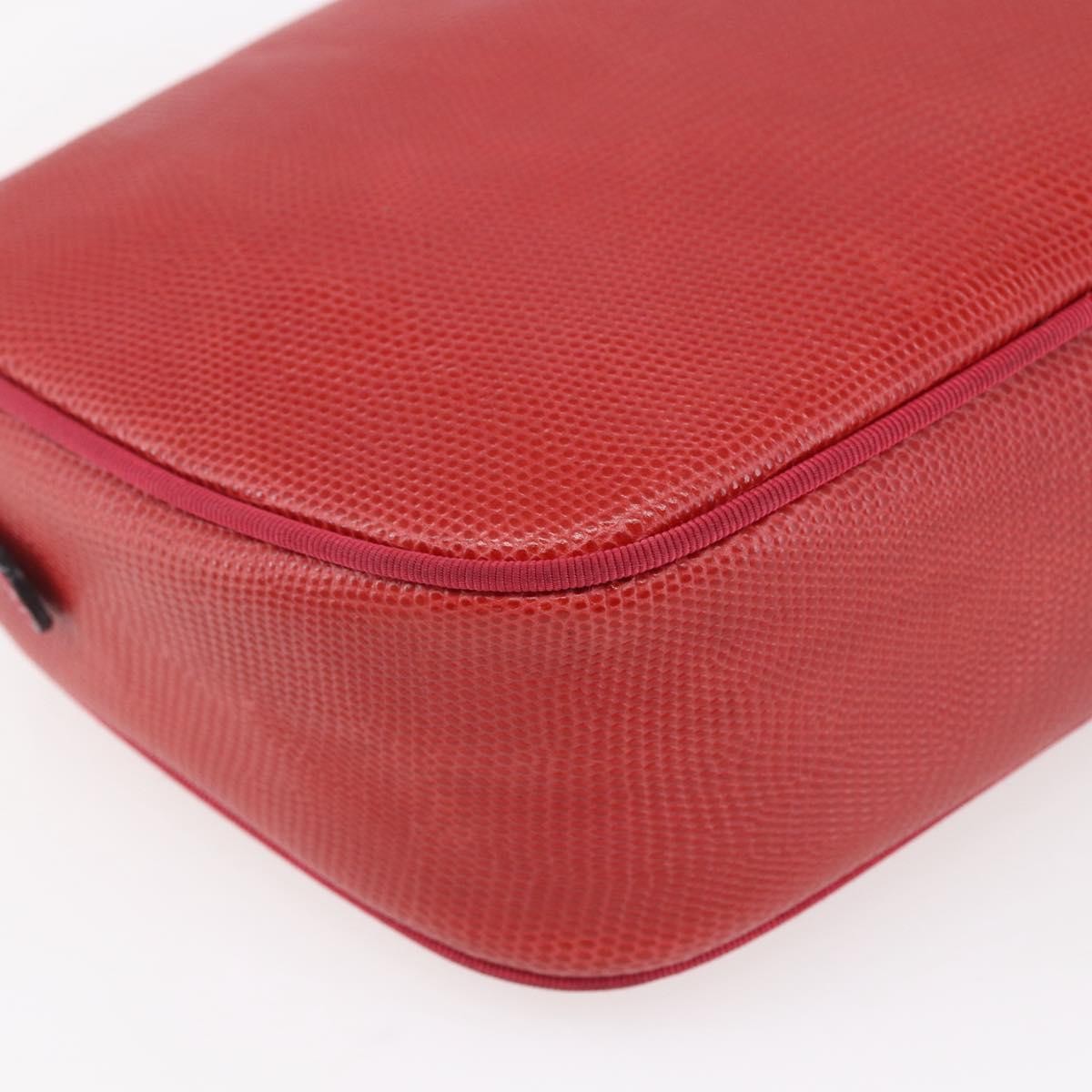 Salvatore Ferragamo Vala Shoulder Bag Embossed Leather, RED, LEATHER, Shoulder bag