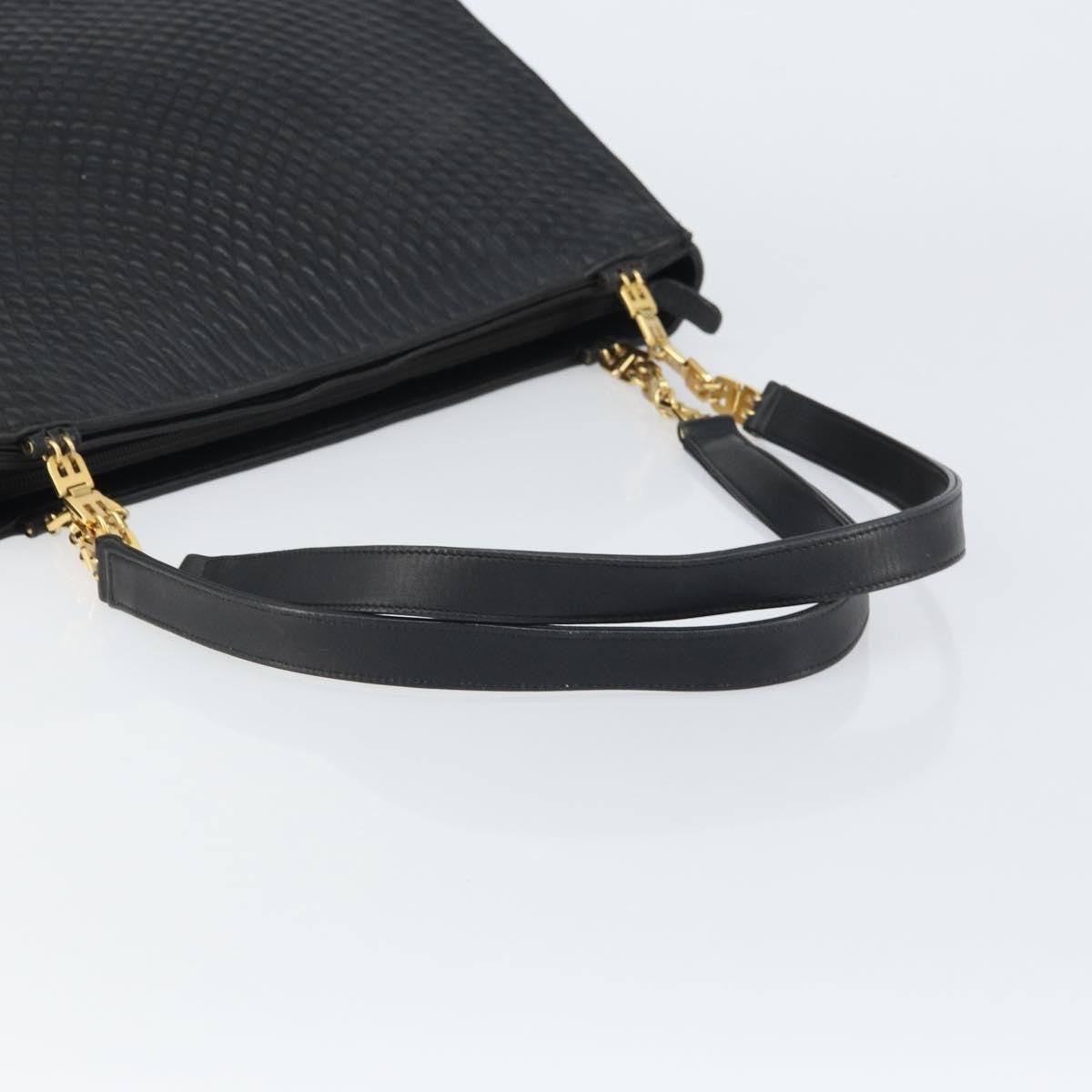 Bally Vintage Tote Bag Quilted Leather, Black, Leather, Tote Bag