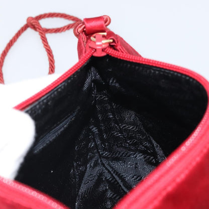 Prada Vintage Shoulder Bag Satin, RED, SILK, Shoulder bag