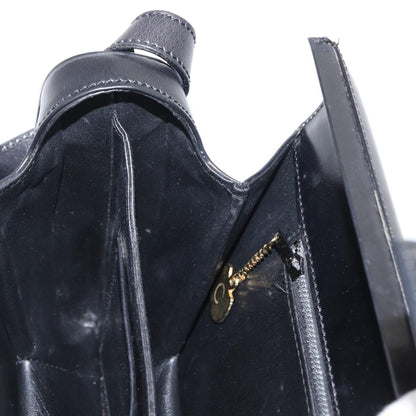 Celine Vintage Shoulder Bag Leather, BLACK, LEATHER, Shoulder bag