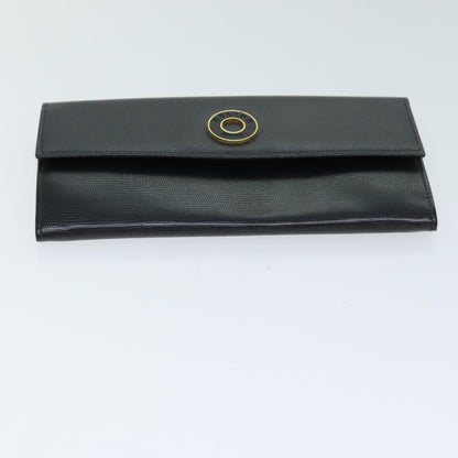 Celine Circle Logo Compact Wallet Leather, BLACK, LEATHER, Wallets