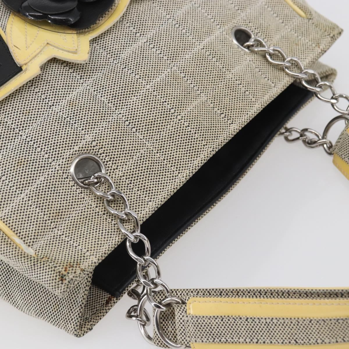 Chanel Camellia No.5 Tote Canvas, GRAY, CANVAS, Tote bag