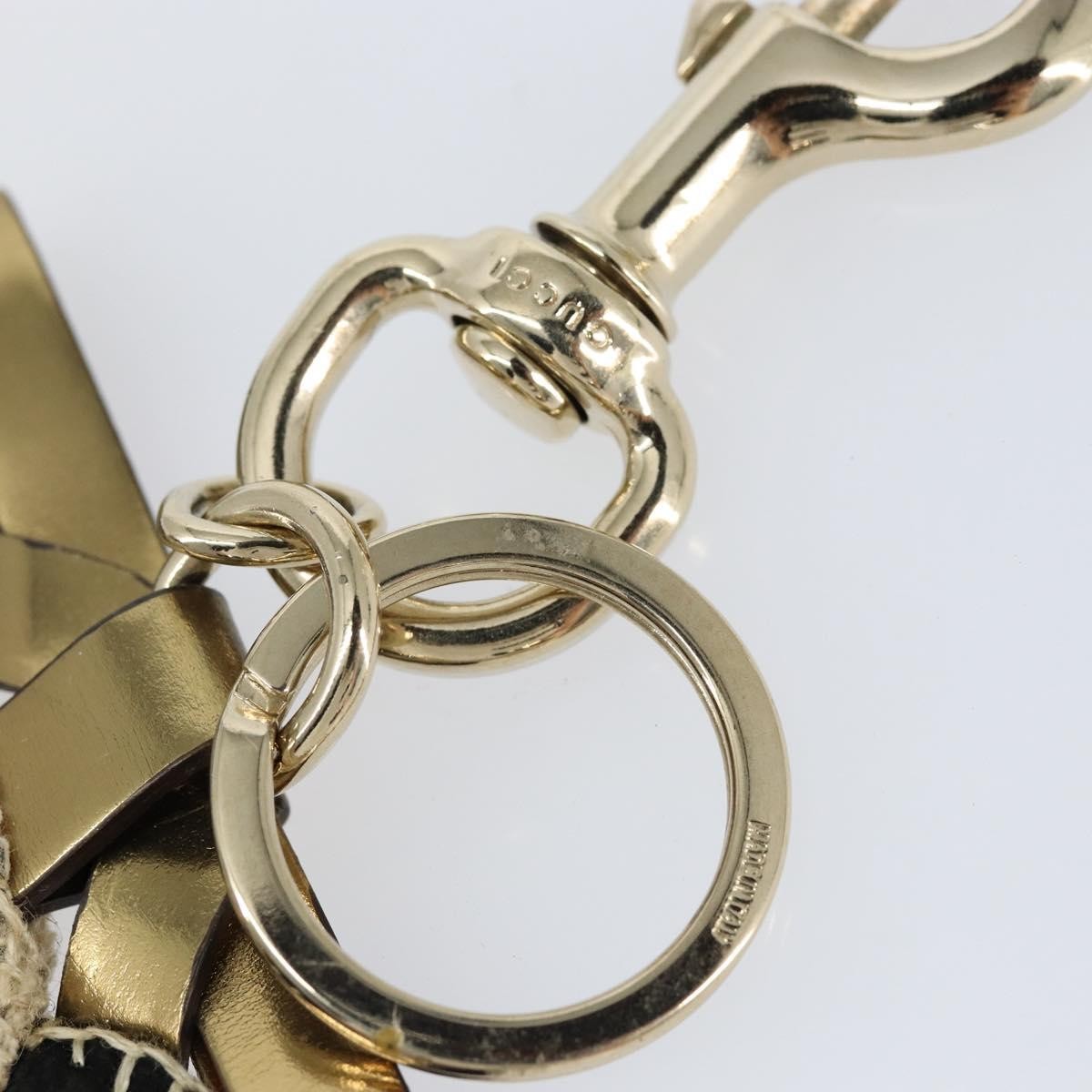 Gucci Dog Keychain GG Coated Canvas, BEIGE, CANVAS, Charms and Keychains