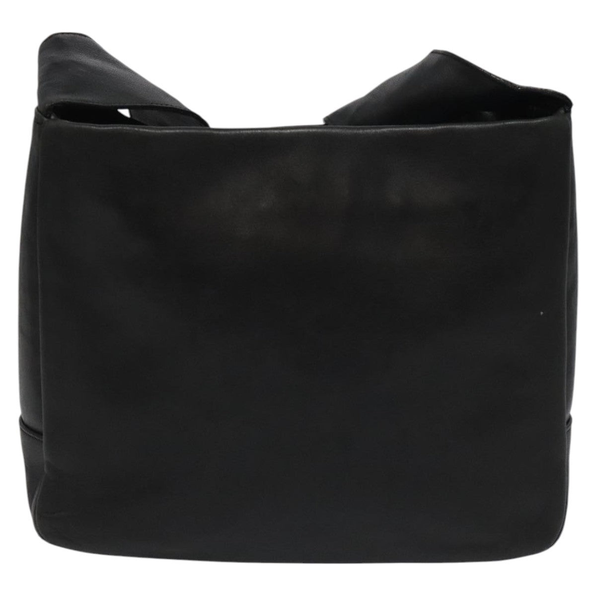 Salvatore Ferragamo Gancini Shoulder Bag Leather, BLACK, LEATHER, Shoulder bag