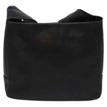 Salvatore Ferragamo Gancini Shoulder Bag Leather, BLACK, LEATHER, Shoulder bag
