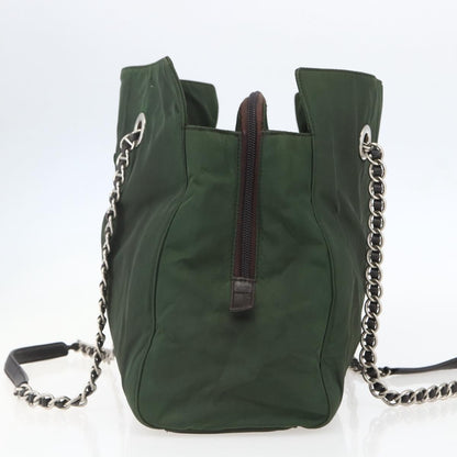 Prada Re-Edition 1995 Chain Tote Quilted Re-Nylon, Khaki, Nylon, Shoulder Bag