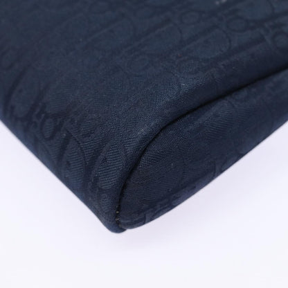 Christian Dior Vintage Trotter Pouch Diorissimo Canvas, NAVY, CANVAS, Clutche & pouche