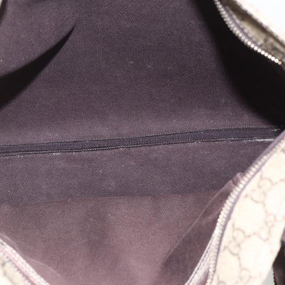 Gucci Zip Top Messenger Bag GG Coated Canvas, BEIGE, CANVAS, Shoulder bag