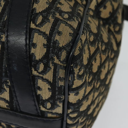 Christian Dior Vintage Trotter Boston Bag Diorissimo Canvas, NAVY, CANVAS, Handbag
